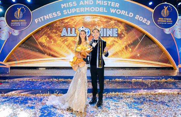 Hansel Trần và Natalija Miserda giành ngôi Hoa hậu tại Miss & Mister fitness supermodel world 2023. 