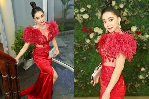 Hoa hậu Đông Nam Á Hồng Tươi khoe 'vòng eo con kiến' dự Gala Dinner